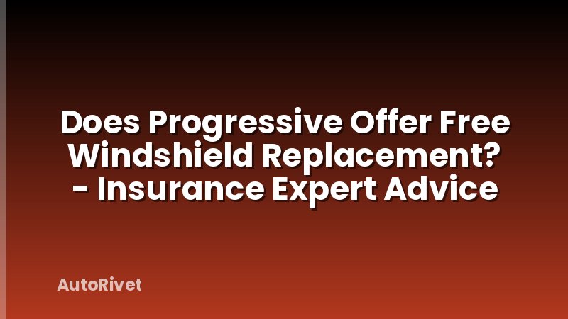 Does Progressive Offer Free Windshield Replacement? - Insurance Expert Advice