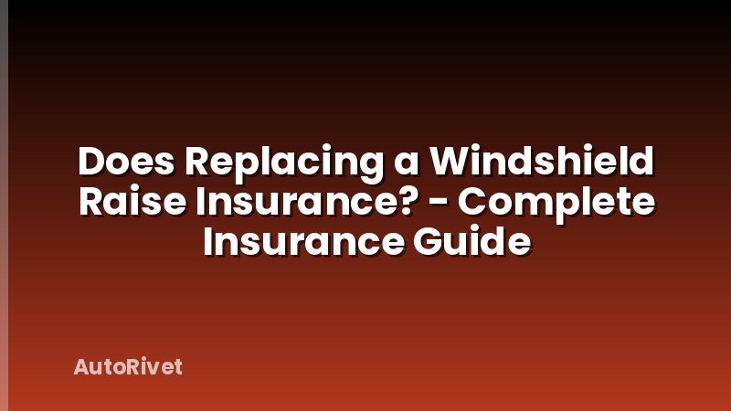 Does Replacing a Windshield Raise Insurance? - Complete Insurance Guide