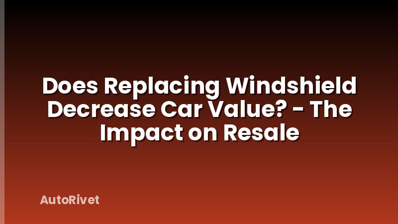 Does Replacing Windshield Decrease Car Value? - The Impact on Resale