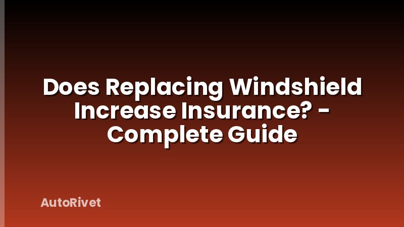 Does Replacing Windshield Increase Insurance? - Complete Guide