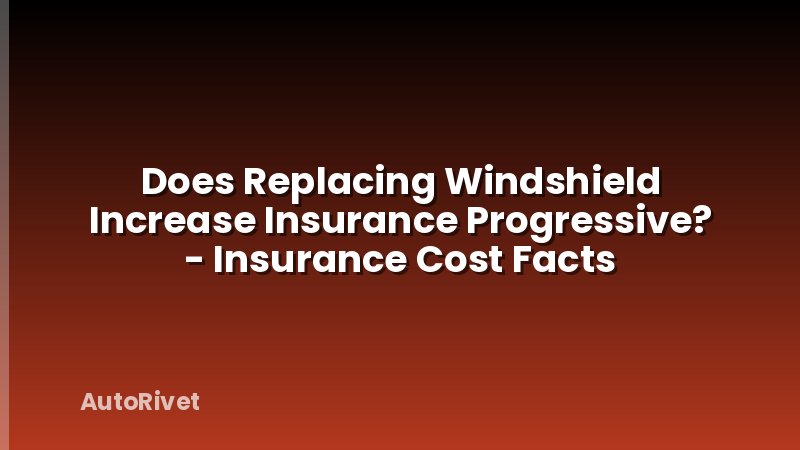 Does Replacing Windshield Increase Insurance Progressive? - Insurance Cost Facts