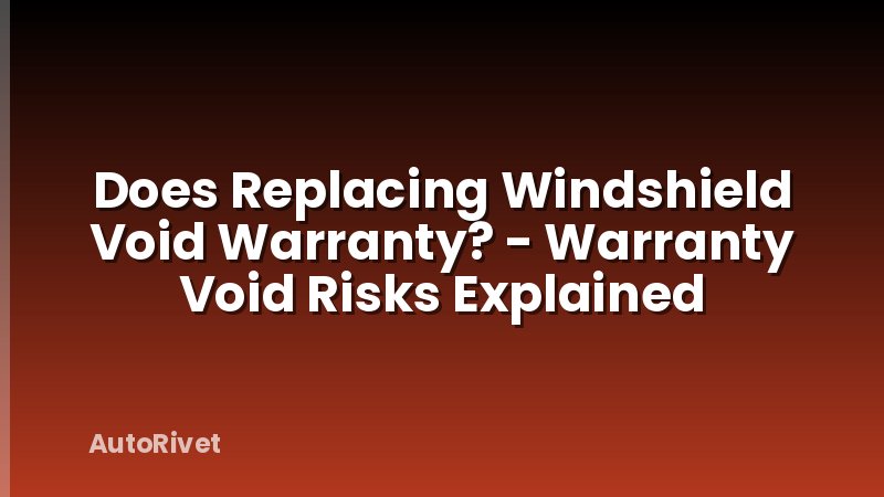 Does Replacing Windshield Void Warranty? - Warranty Void Risks Explained