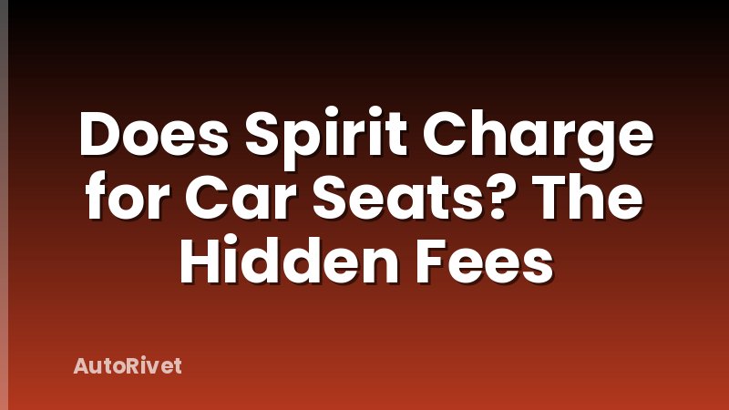 Does Spirit Charge for Car Seats? The Hidden Fees