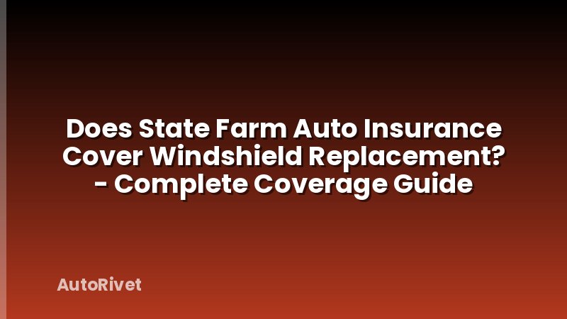 Does State Farm Auto Insurance Cover Windshield Replacement? - Complete Coverage Guide