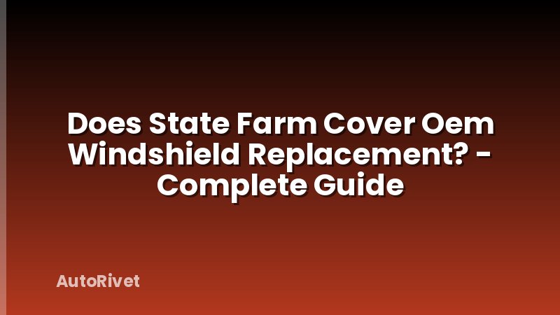 Does State Farm Cover Oem Windshield Replacement? - Complete Guide