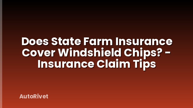 Does State Farm Insurance Cover Windshield Chips? - Insurance Claim Tips