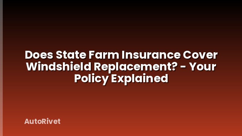 Does State Farm Insurance Cover Windshield Replacement? - Your Policy Explained