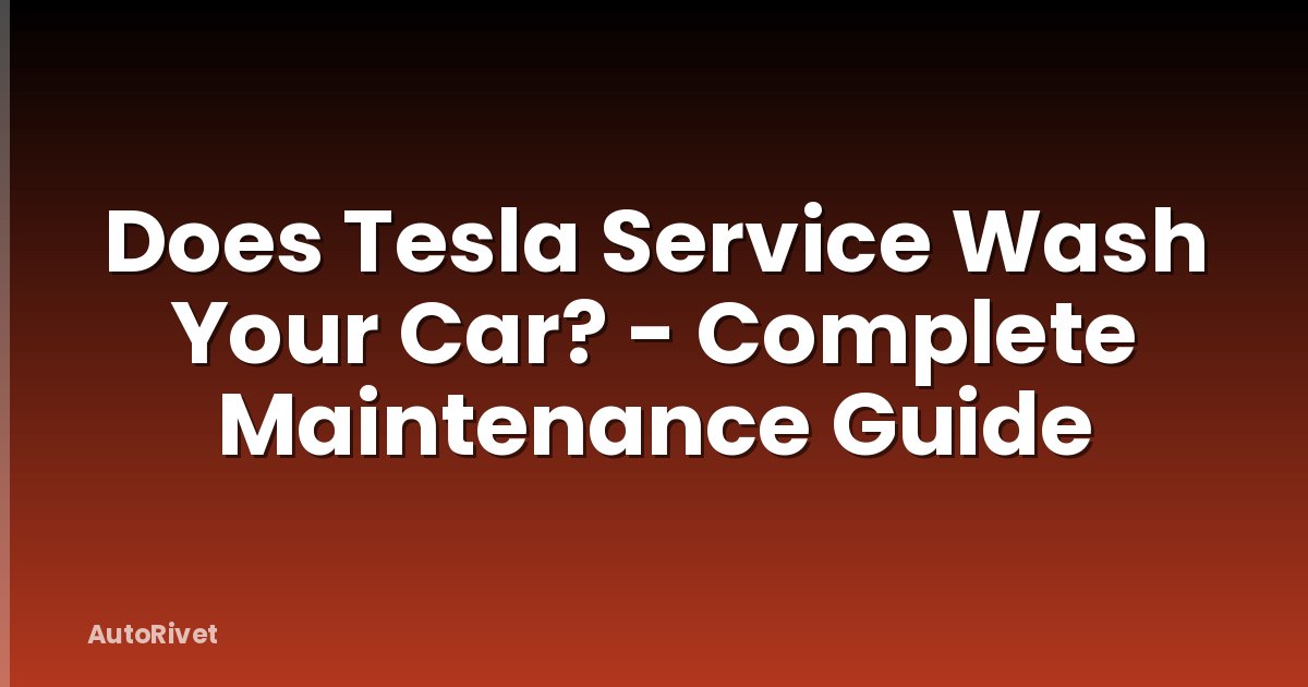 Does Tesla Service Wash Your Car? - Complete Maintenance Guide
