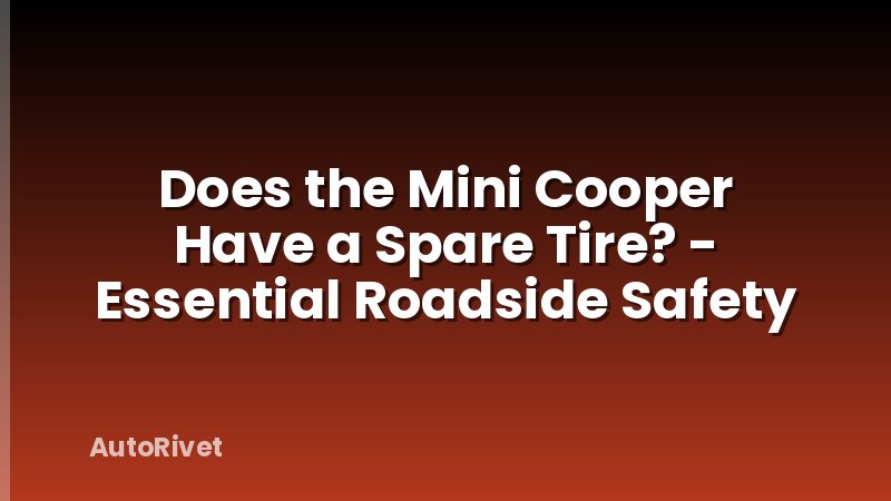 Does the Mini Cooper Have a Spare Tire? - Essential Roadside Safety