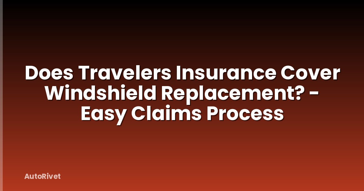 Does Travelers Insurance Cover Windshield Replacement? - Easy Claims Process