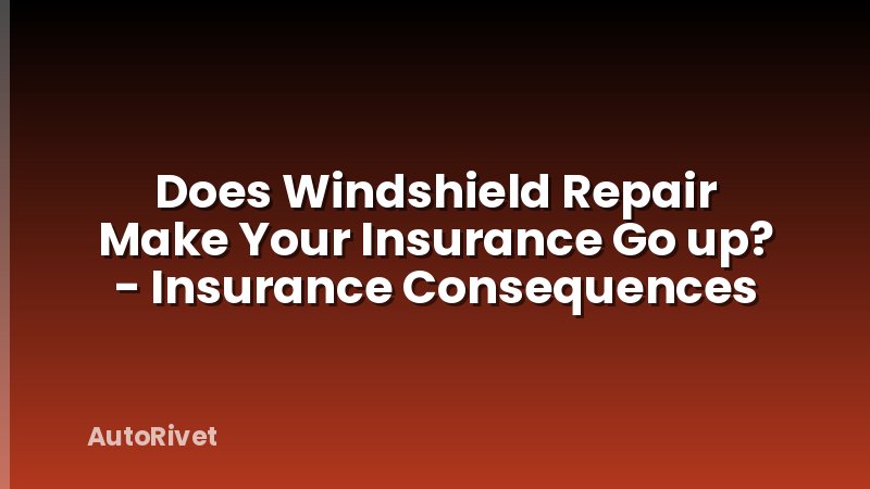 Does Windshield Repair Make Your Insurance Go up? - Insurance Consequences