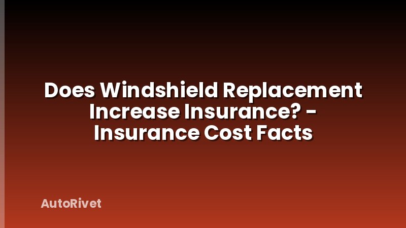 Does Windshield Replacement Increase Insurance? - Insurance Cost Facts