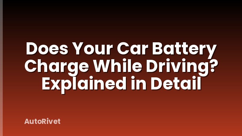 Does Your Car Battery Charge While Driving? Explained in Detail