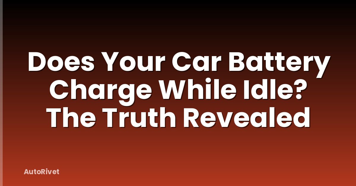 Does Your Car Battery Charge While Idle? The Truth Revealed