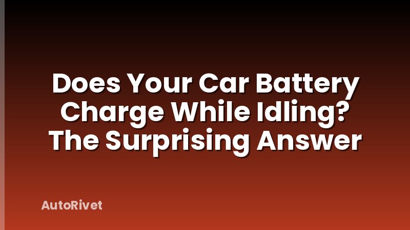 Does Your Car Battery Charge While Idling? The Surprising Answer