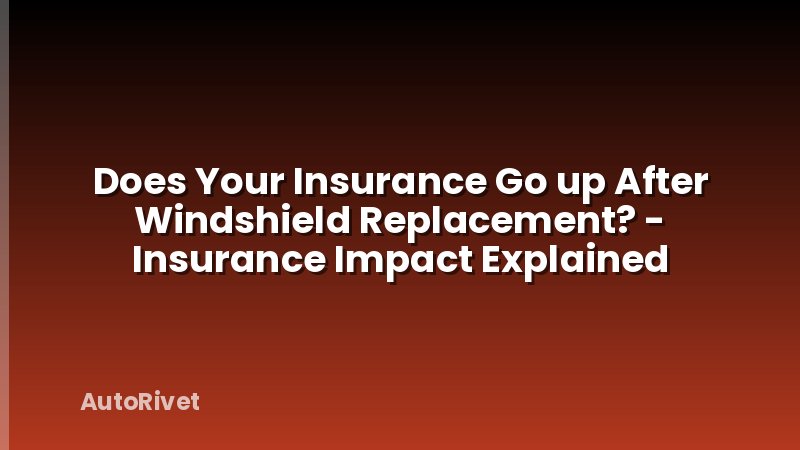 Does Your Insurance Go up After Windshield Replacement? - Insurance Impact Explained