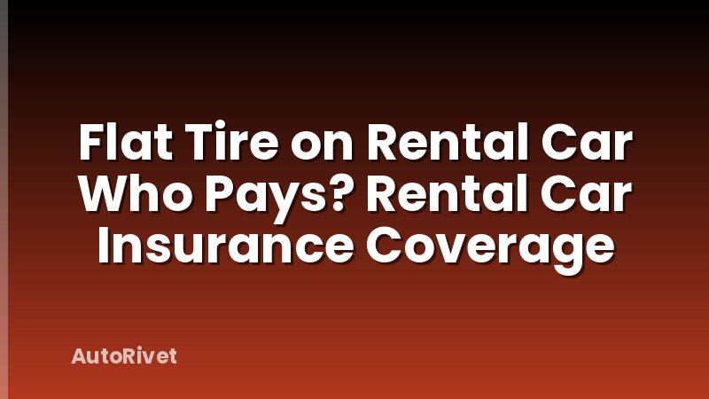 Flat Tire on Rental Car Who Pays? Rental Car Insurance Coverage