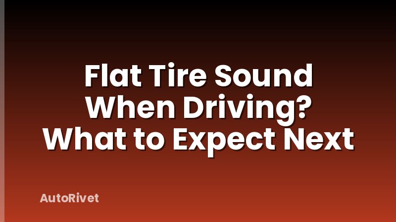 Flat Tire Sound When Driving? What to Expect Next
