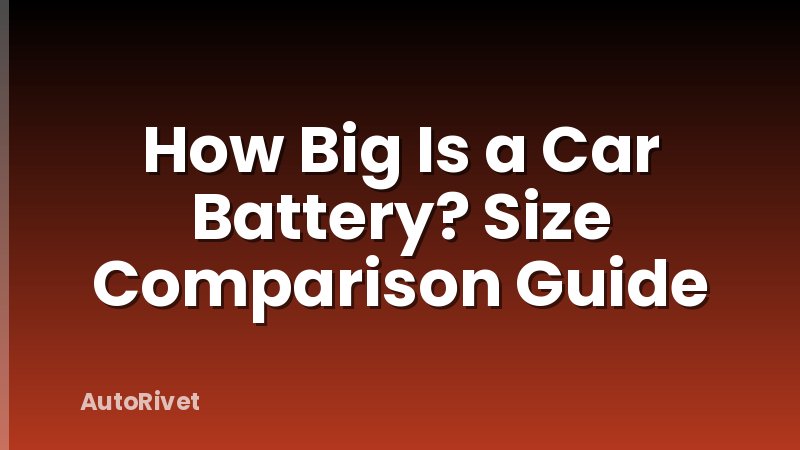 How Big Is a Car Battery? Size Comparison Guide