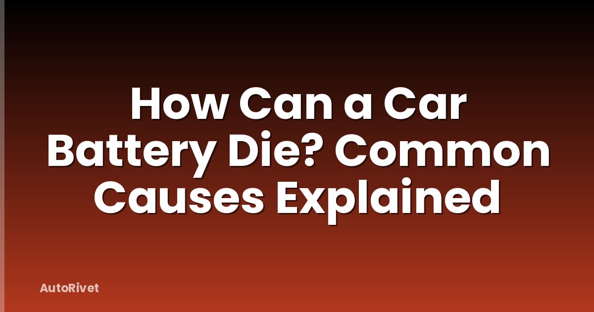 How Can a Car Battery Die? Common Causes Explained