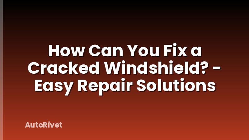 How Can You Fix a Cracked Windshield? - Easy Repair Solutions