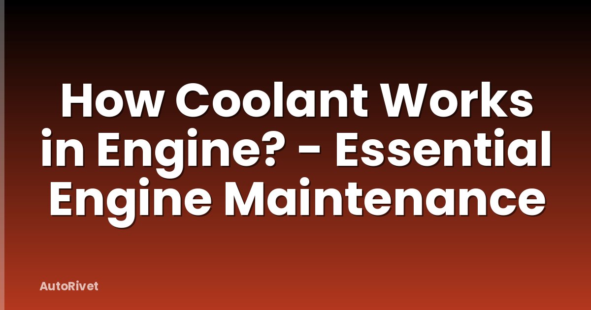 How Coolant Works in Engine? - Essential Engine Maintenance