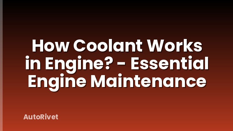 How Coolant Works in Engine? - Essential Engine Maintenance