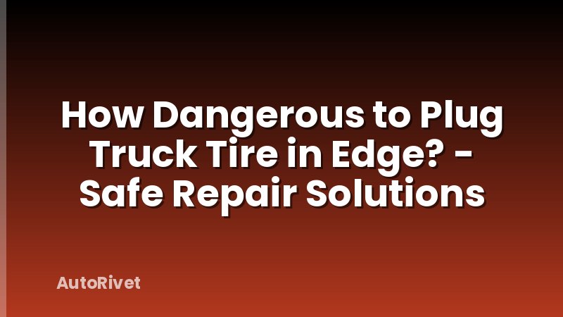How Dangerous to Plug Truck Tire in Edge? - Safe Repair Solutions