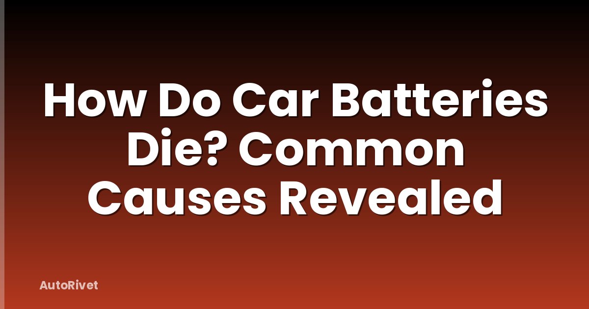 How Do Car Batteries Die? Common Causes Revealed