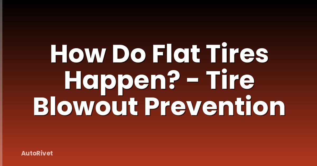 How Do Flat Tires Happen? - Tire Blowout Prevention
