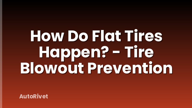 How Do Flat Tires Happen? - Tire Blowout Prevention