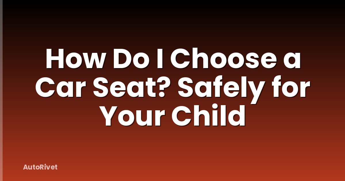 How Do I Choose a Car Seat? Safely for Your Child