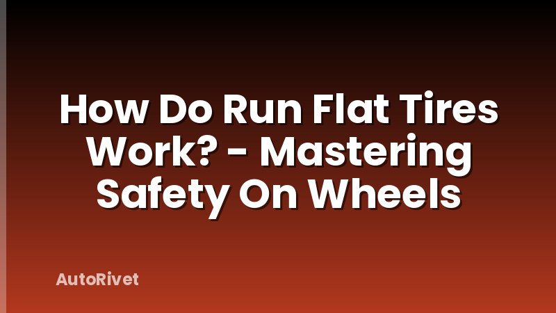 How Do Run Flat Tires Work? - Mastering Safety On Wheels