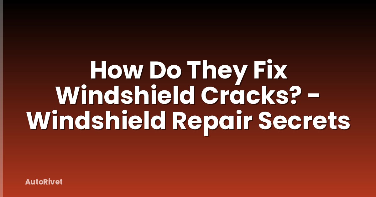 How Do They Fix Windshield Cracks? - Windshield Repair Secrets
