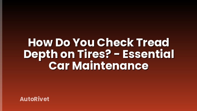 How Do You Check Tread Depth on Tires? - Essential Car Maintenance