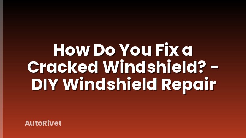 How Do You Fix a Cracked Windshield? - DIY Windshield Repair