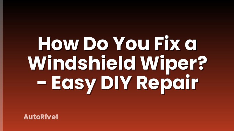 How Do You Fix a Windshield Wiper? - Easy DIY Repair