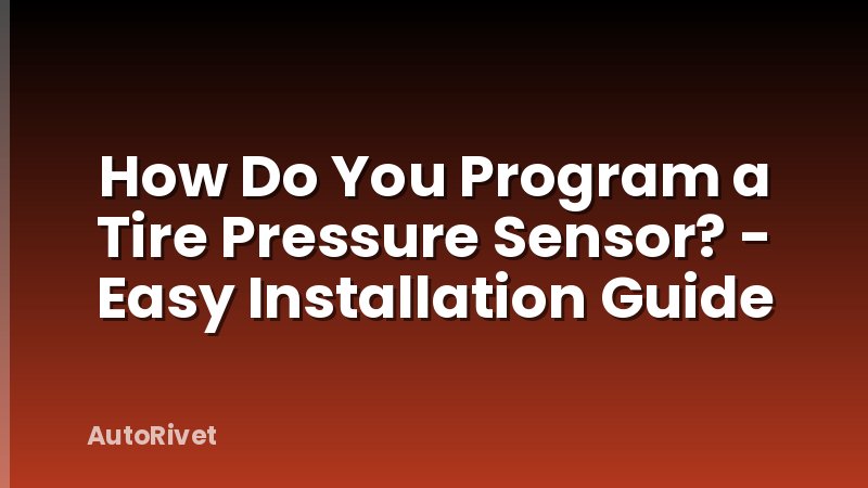 How Do You Program a Tire Pressure Sensor? - Easy Installation Guide