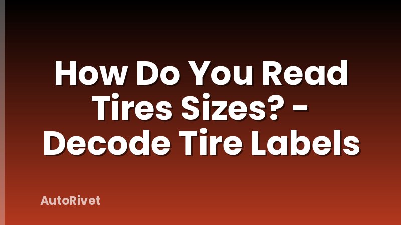 How Do You Read Tires Sizes? - Decode Tire Labels