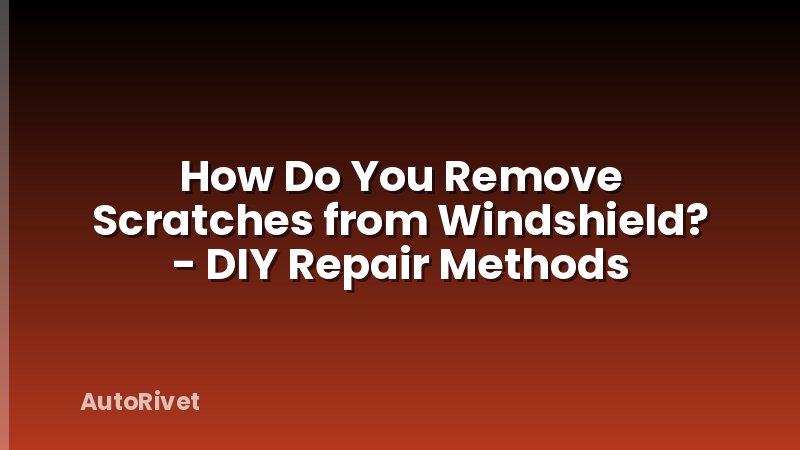 How Do You Remove Scratches from Windshield? - DIY Repair Methods