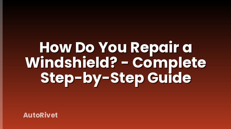 How Do You Repair a Windshield? - Complete Step-by-Step Guide