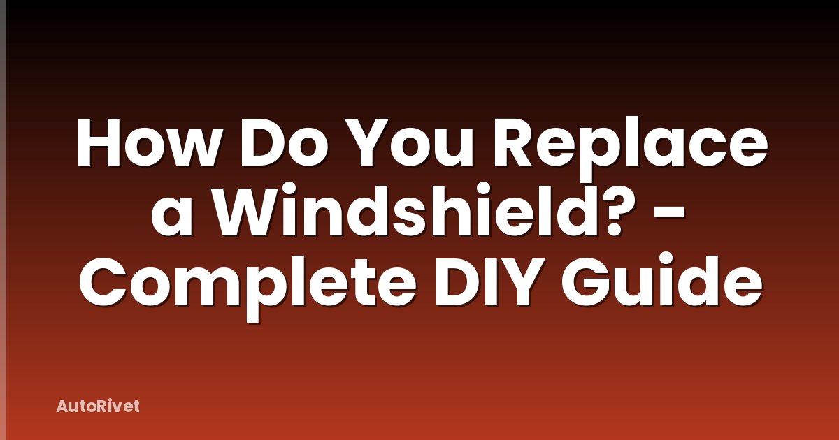 How Do You Replace a Windshield? - Complete DIY Guide