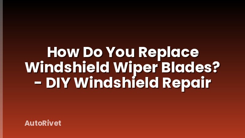 How Do You Replace Windshield Wiper Blades? - DIY Windshield Repair