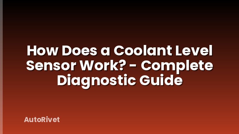 How Does a Coolant Level Sensor Work? - Complete Diagnostic Guide