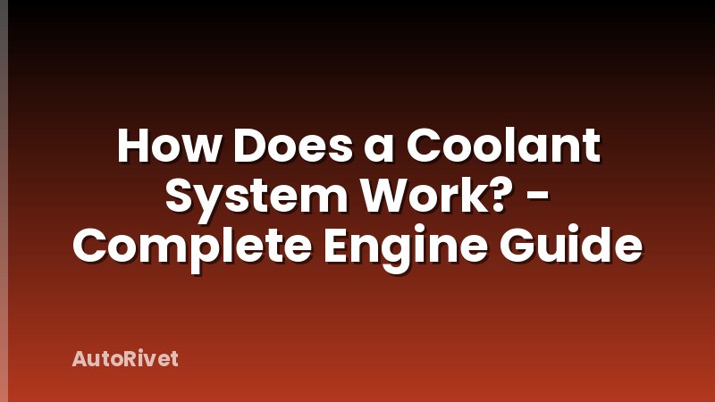 How Does a Coolant System Work? - Complete Engine Guide