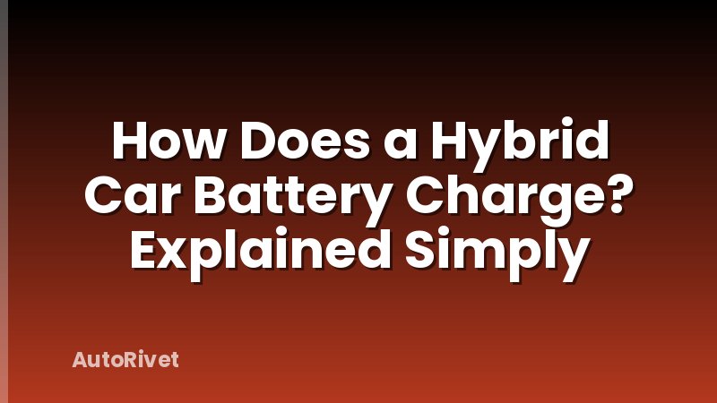 How Does a Hybrid Car Battery Charge? Explained Simply