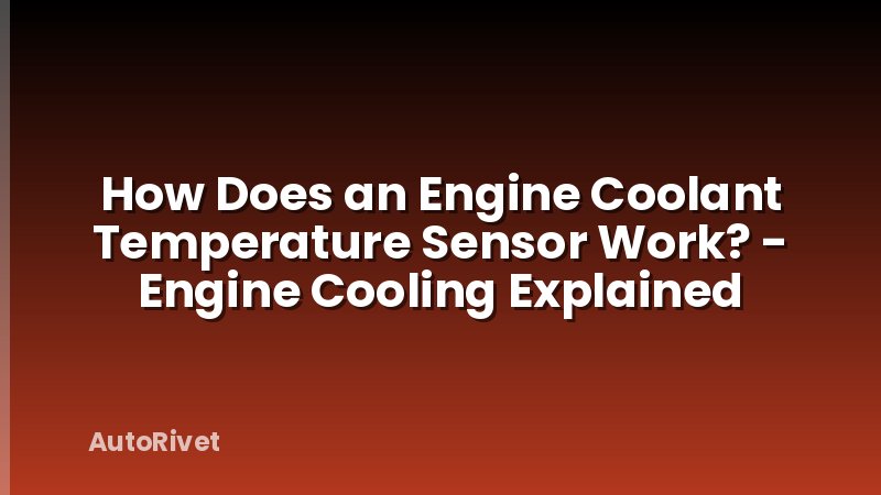 How Does an Engine Coolant Temperature Sensor Work? - Engine Cooling Explained
