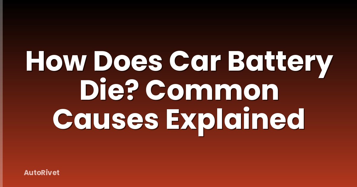 How Does Car Battery Die? Common Causes Explained