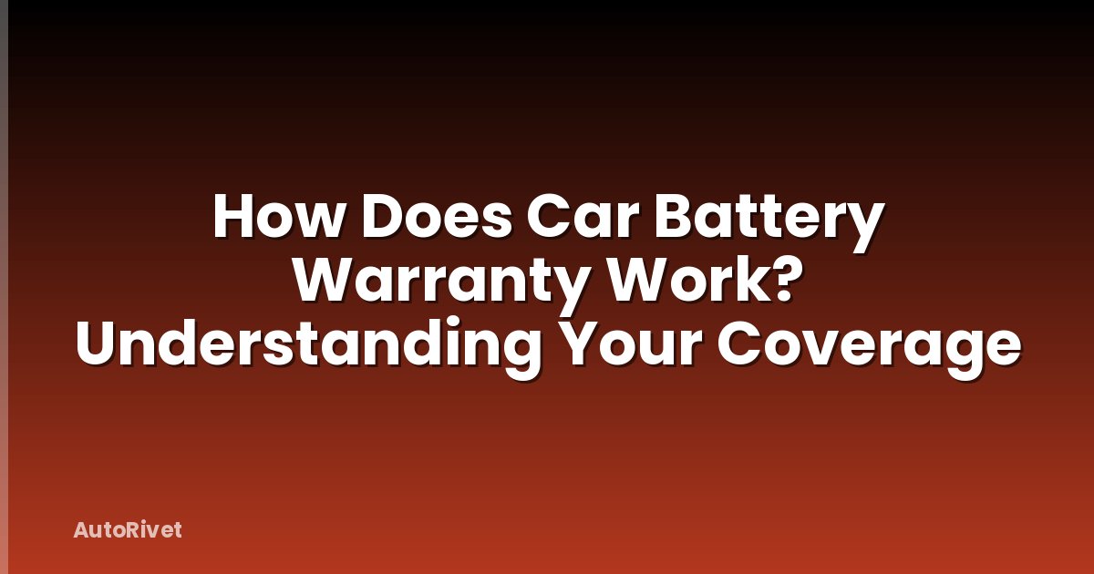 How Does Car Battery Warranty Work? Understanding Your Coverage