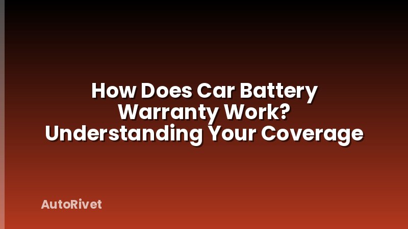 How Does Car Battery Warranty Work? Understanding Your Coverage